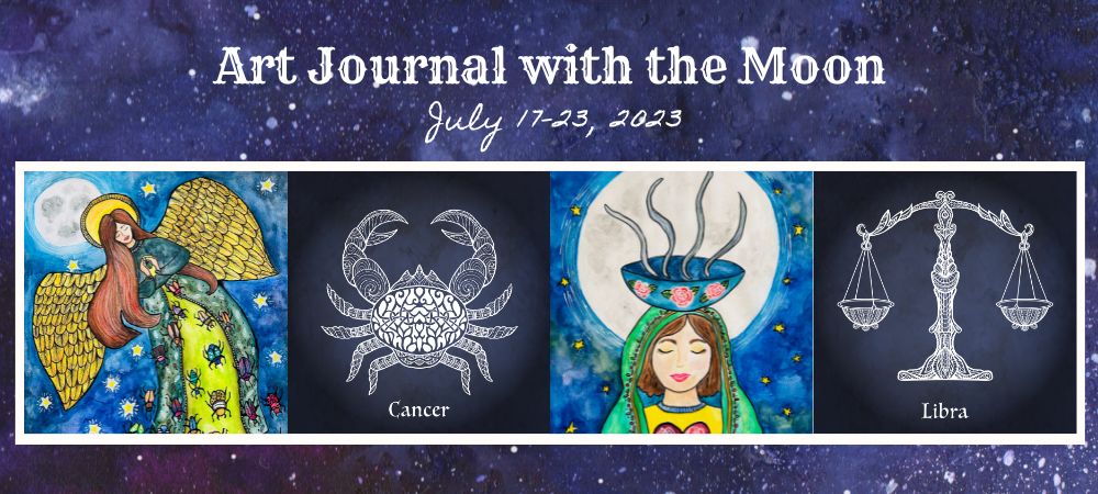 art journal with the moon july 17-23 2023
